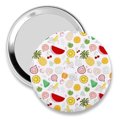 Pattern Seamless Texture Fruit 3  Handbag Mirrors by Sabxi