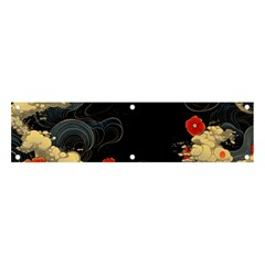 Korean Art Flowers Asian Pattern Banner And Sign 4  X 1  by Sabxi