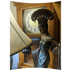 Clock And Lady Back Support Cushion by bestdesignintheworld
