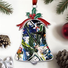 Snow In A City-1-1 Metal Holly Leaf Bell Ornament by bestdesignintheworld
