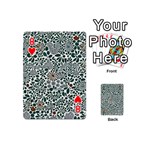 Retro Scandinavian Nordic Flowers Pattern 5 Playing Cards 54 Designs (Mini) Front - Heart8