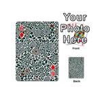 Retro Scandinavian Nordic Flowers Pattern 5 Playing Cards 54 Designs (Mini) Front - Diamond6