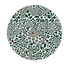 Retro Scandinavian Nordic Flowers Pattern 5 Mini Round Pill Box (pack Of 5) by violetheavensky