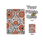 Retro Scandinavian Nordic Flowers Pattern 3 Playing Cards 54 Designs (Mini) Front - Spade6