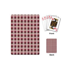 Retro 60s 50s Plaid Pattern 2 Playing Cards Single Design (mini) by violetheavensky