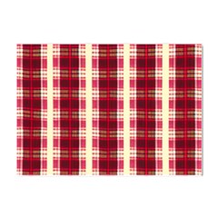 Retro 60s 50s Plaid Pattern 4 Crystal Sticker (a4) by violetheavensky