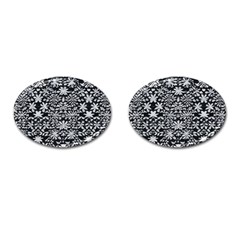 Gothic Leaf Pattern 3 Cufflinks (oval) by violetheavensky