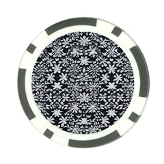 Gothic Leaf Pattern 3 Poker Chip Card Guard (10 Pack) by violetheavensky