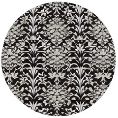 Gothic Leaf Pattern 4 Wooden Bottle Opener (round) by violetheavensky