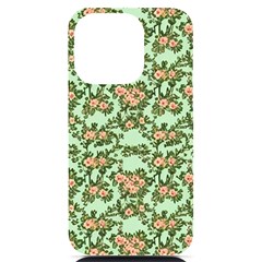 Retro 1880s Flowers Pattern 5 Iphone 14 Pro Black Uv Print Pc Hardshell Case by violetheavensky