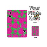 Mid Century Retro Floral 1970s 1960s Pattern 98 Playing Cards 54 Designs (Mini) Front - Club3
