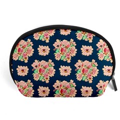 Retro 1880s Flowers Pattern 7 Accessory Pouch (large) by violetheavensky