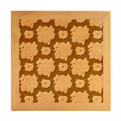 Retro 1880s Flowers Pattern 7 Wood Photo Frame Cube by violetheavensky
