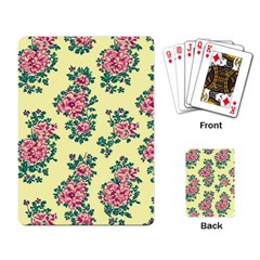 Retro 1880s Flowers Pattern 8 Playing Cards Single Design (rectangle) by violetheavensky