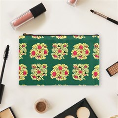 Retro 1880s Flowers Pattern 6 Cosmetic Bag (medium) by violetheavensky