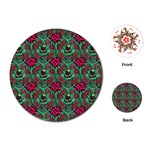 Retro 1880s Flowers Pattern 3 Playing Cards Single Design (Round) Front