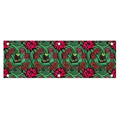 Retro 1880s Flowers Pattern 3 Banner And Sign 6  X 2  by violetheavensky