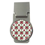Retro 1880s Flowers Pattern 2 Money Clips (Round)  Front