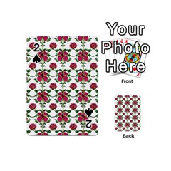 Retro 1880s Flowers Pattern 2 Playing Cards 54 Designs (mini) by violetheavensky