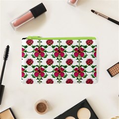 Retro 1880s Flowers Pattern 2 Cosmetic Bag (xs) by violetheavensky