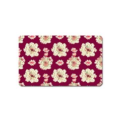 Retro 1880s Flowers Pattern Magnet (name Card) by violetheavensky