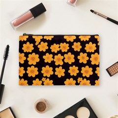 Retro 40s 50s Flowers Pattern Halloween 4 Cosmetic Bag (medium) by violetheavensky