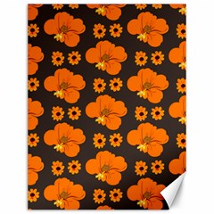 Retro 40s 50s Flowers Pattern Halloween 2 Canvas 12  X 16  by violetheavensky