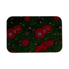 Mid Century Retro Floral 1970s 1960s Pattern 88 Open Lid Metal Box (silver)   by violetheavensky
