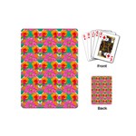 Retro 40s 50s Mexico Flowers Pattern Playing Cards Single Design (Mini) Back