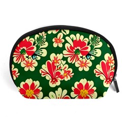Retro 40s 50s Mexico Flowers Pattern 2 Accessory Pouch (large) by violetheavensky