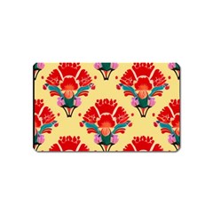 Retro 40s 50s Mexico Flowers Pattern 4 Magnet (name Card) by violetheavensky