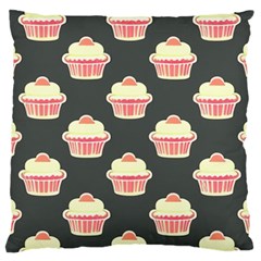 Retro 40s 50s Cupcake Pattern 4 Large Cushion Case (one Side) by violetheavensky