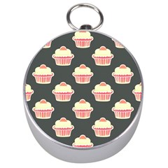 Retro 40s 50s Cupcake Pattern 4 Silver Compasses by violetheavensky