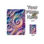 Abstract Fractal Art Swirl Pattern Playing Cards 54 Designs (Mini) Front - Club5
