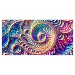 Abstract Fractal Art Swirl Pattern Banner And Sign 4  X 2  by Salmanaz77