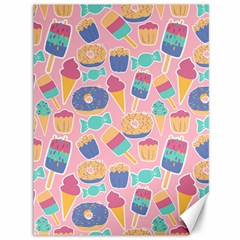 Ice Cream Donut Sweets Candie Canvas 36  X 48  by Apenda