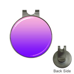 Cotton Candy Pink To Indigo Violet Linear Gradient Hat Clips With Golf Markers by GradientsOmbre