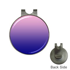 Cotton Candy Pink To Navy Blue Linear Gradient Hat Clips With Golf Markers by GradientsOmbre