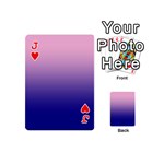 Cotton Candy Pink To Navy Blue Linear Gradient Playing Cards 54 Designs (Mini) Front - HeartJ