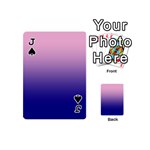 Cotton Candy Pink To Navy Blue Linear Gradient Playing Cards 54 Designs (Mini) Front - SpadeJ