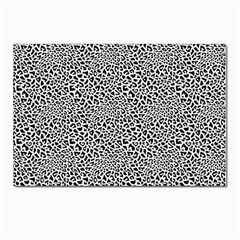 Black White Leopard Postcard 4 x 6  (pkg Of 10) by DinkovaArt