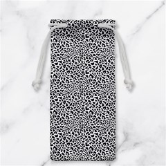 Black White Leopard Jewelry Bag by DinkovaArt