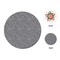 Black White Leopard Playing Cards Single Design (round) by DinkovaArt
