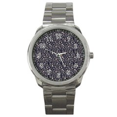 Brown Giraffe Pattern Sport Metal Watch by DinkovaArt