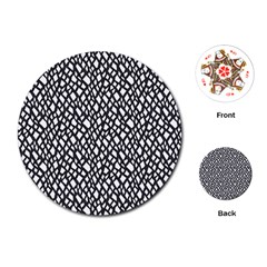 Black White Snake Pattern Playing Cards Single Design (round) by DinkovaArt