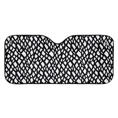 Black White Snake Pattern Car Windshield Sunshade by DinkovaArt