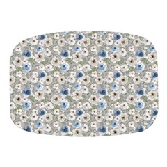 Grey Roses Mini Square Pill Box by DinkovaArt