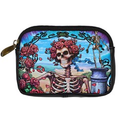 Grateful Dead Hippie Peace Roses Rock Music Legend Digital Camera Leather Case by Tsamara