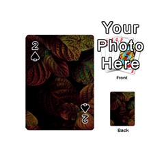 Leaves Plant Contrast Carved Nature Playing Cards 54 Designs (mini) by Tsamara
