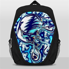 Trippy Dippy Bears Blue Dancing Greatful Dead Skull Steal Your Face Backpack Bag by Salmanaz77